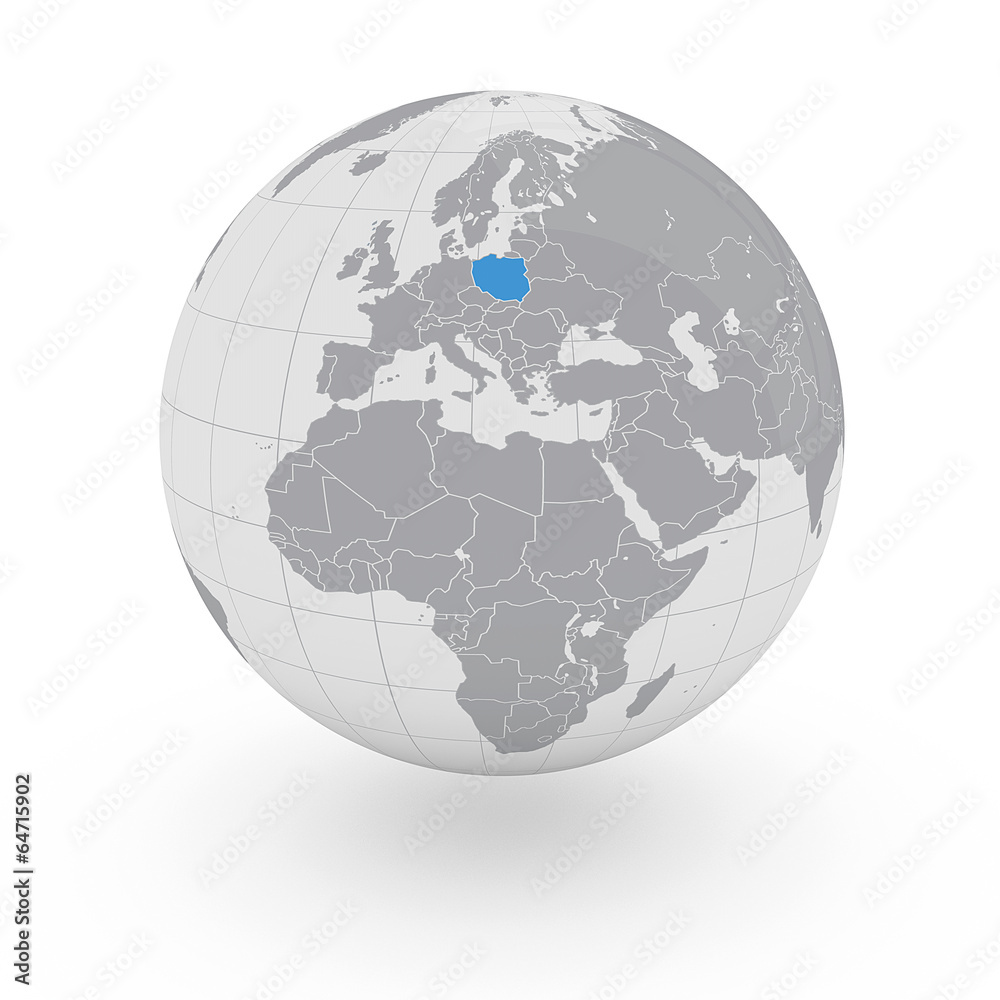 Obraz premium Mappamondo Europa Polonia