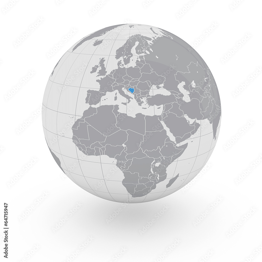 Mappamondo Europa Bosnia Mappamondo Europa Bosnia