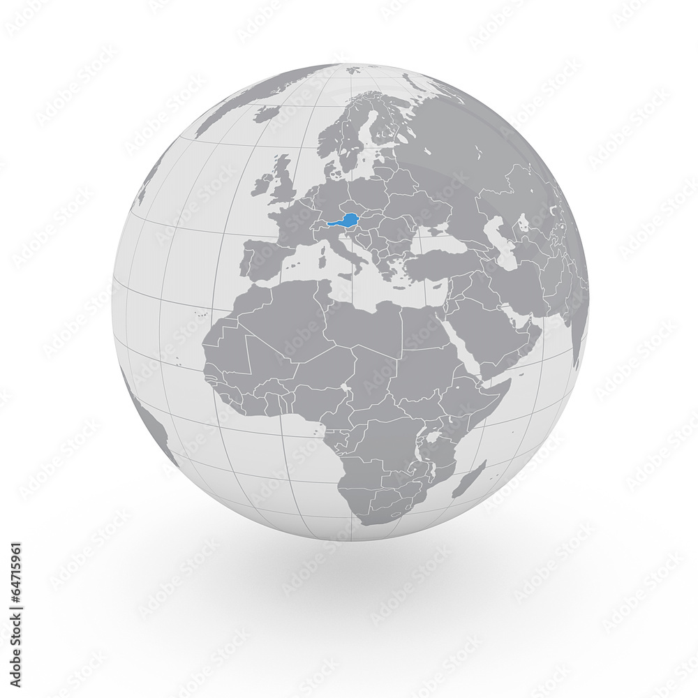 Mappamondo Europa Austria Mappamondo Europa Austria