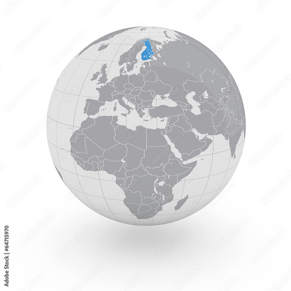 Mappamondo Europa Finlandia Mappamondo Europa Finlandia