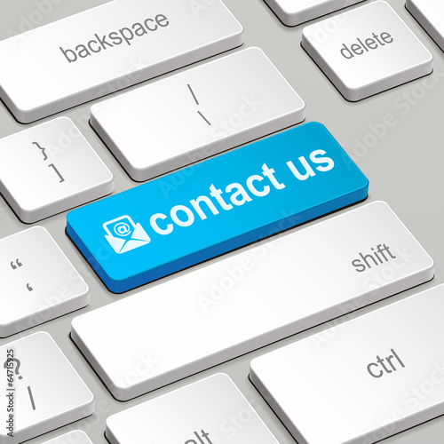 contact us concept with computer keyboard