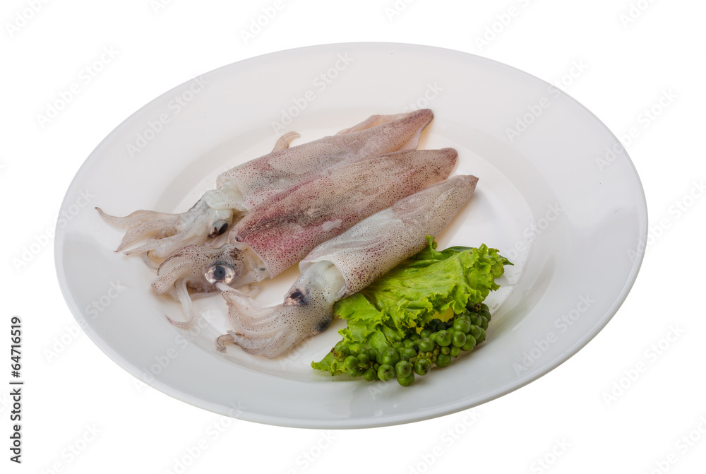 Raw calamari Raw calamari