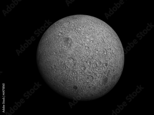 3D-rendering of Moon, high resolution