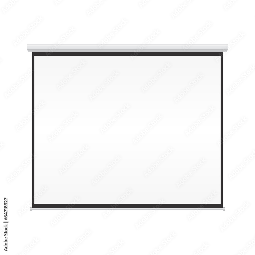 Blank projection screen vector on isolated white background Blank projection screen vector on isolated white background