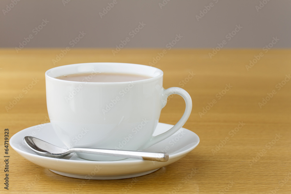 Cup of tea on a wooden table