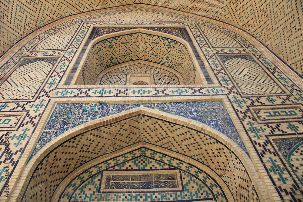 tiled entrance, bukhara