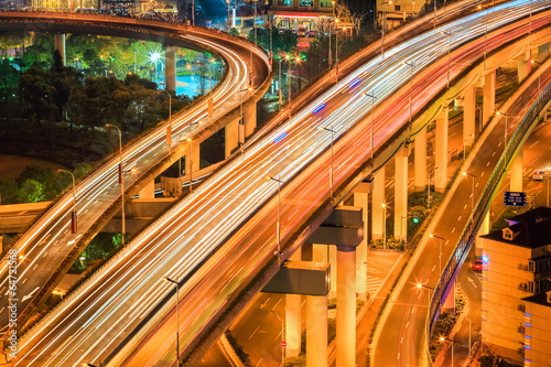 flyover closeup at night