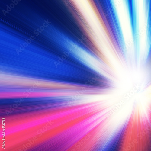 Abstract image of speed motion on the night road.