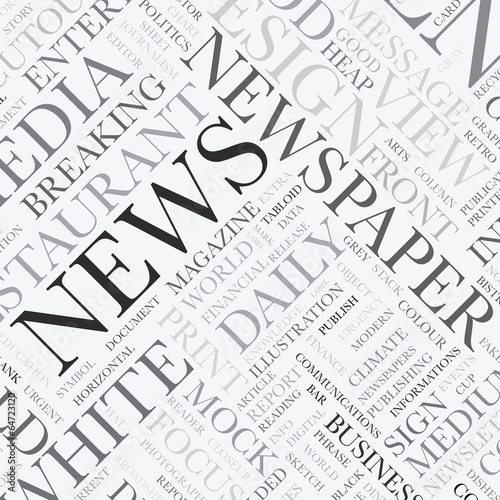 News word tag cloud vector texture background #64723120