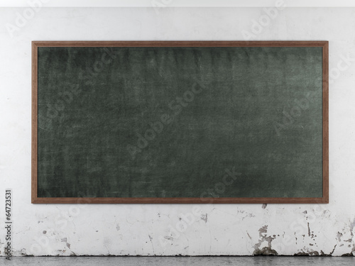 Class room with blackboard