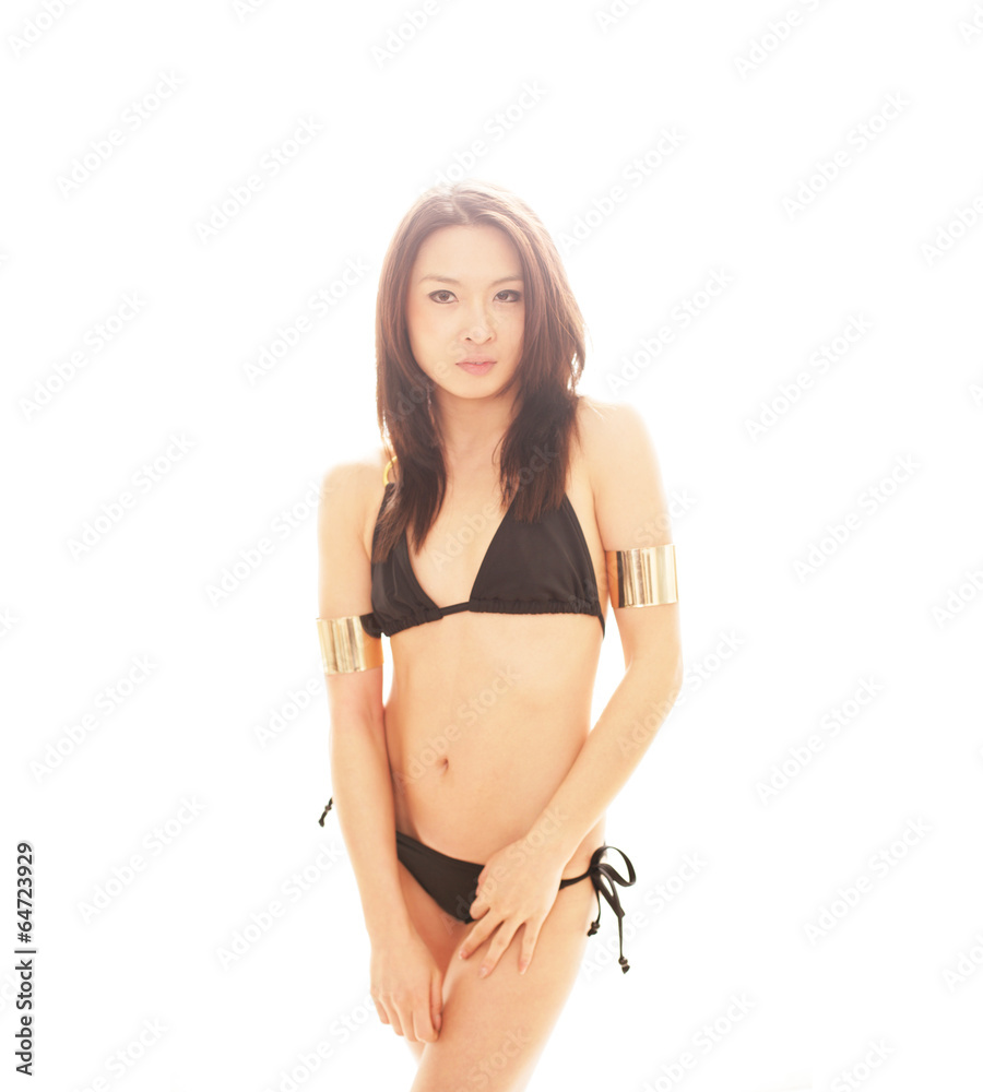 sexy Asiatin im Bikini Stock-Foto | Adobe Stock