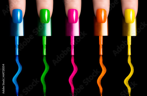 Nail Polish in Fluor Rainbow Colors #64728354