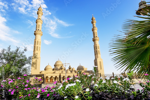 The mosque in the town of Hurghada in Egypt photo