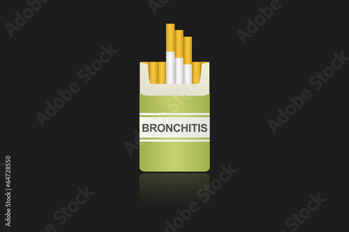 Zigarrettenschachtel Bronchitis photo