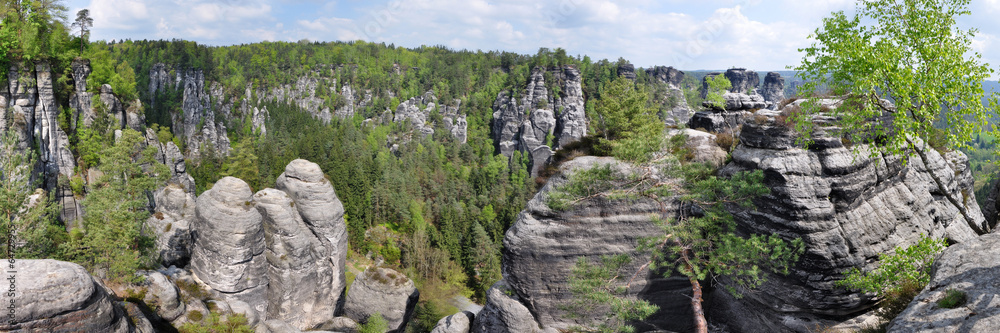 Panoramafoto Elbsandsteingebirge