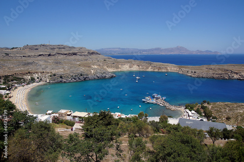 Lindos bay. Rhodes, Greece