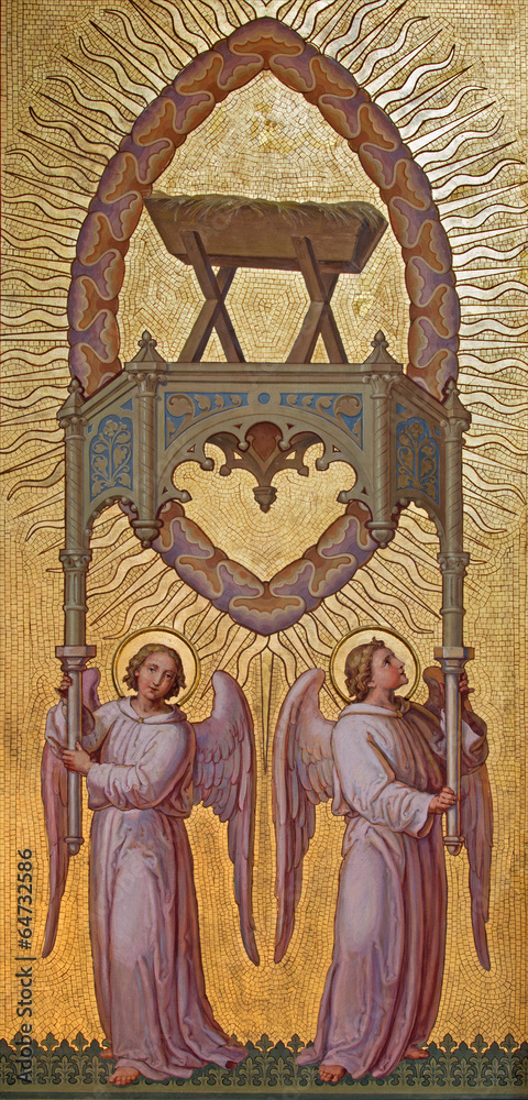 Fototapeta premium Vienna - Angels with the crib in Carmelites church