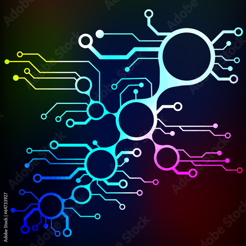 bstract circuit board techno background. EPS10 vector