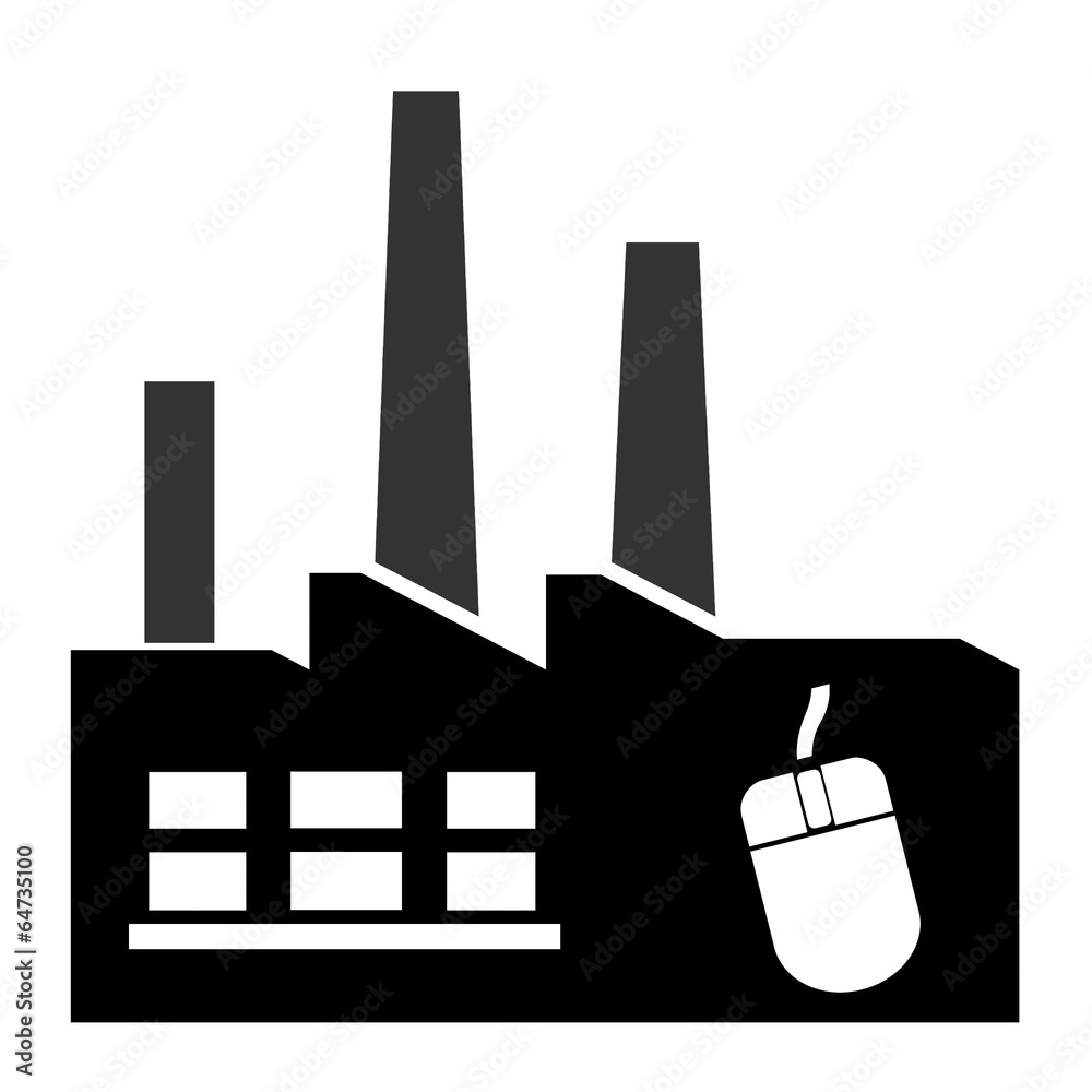 Souris d'ordinateur dans une usine Souris d'ordinateur dans une usine