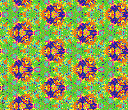 Seamless pattern composed of bright color abstract elements