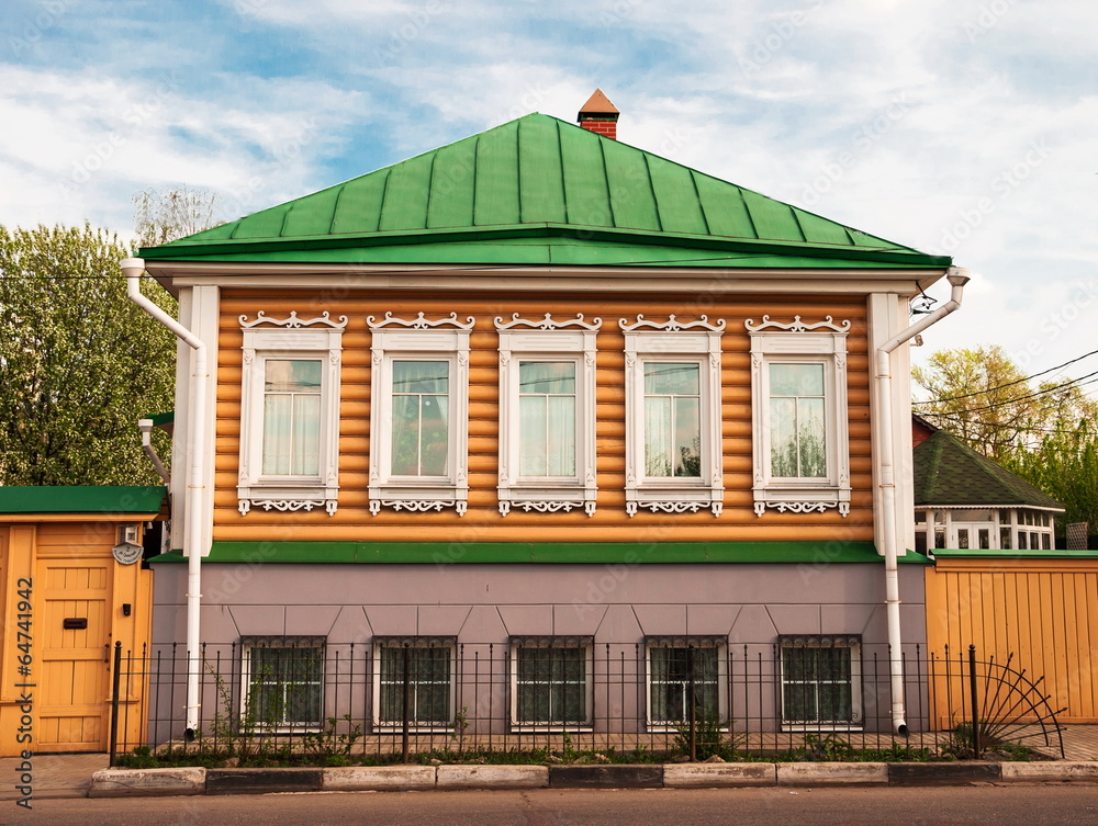 Sample Russian city of wooden architecture of 18-19 centuries