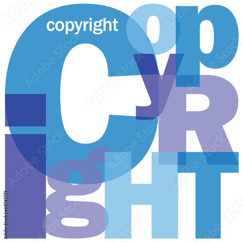 "COPYRIGHT" Letter Collage (intellectual property patent author)