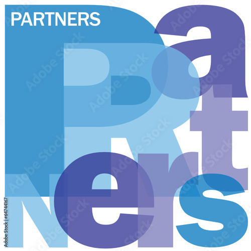 PARTNERS Letter Collage (business collaboration global)