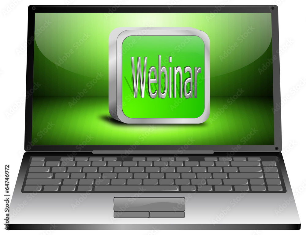 Laptop mit Webinar Laptop mit Webinar