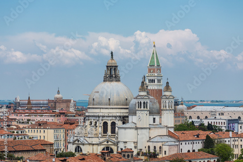 Church Domes in Venice by Saint Marks Tower