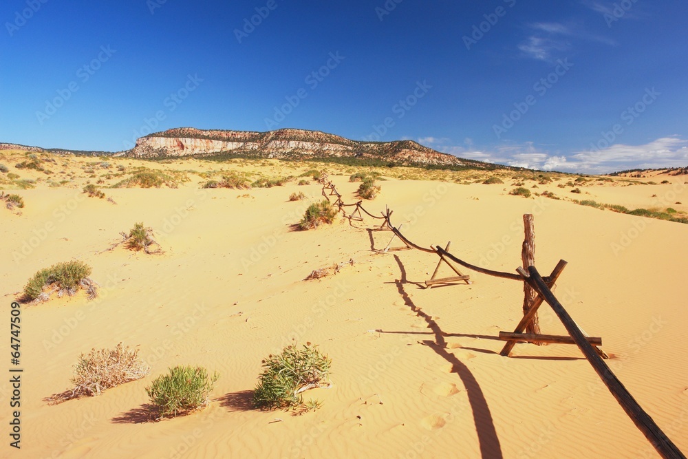 View of sand dunes in Utah