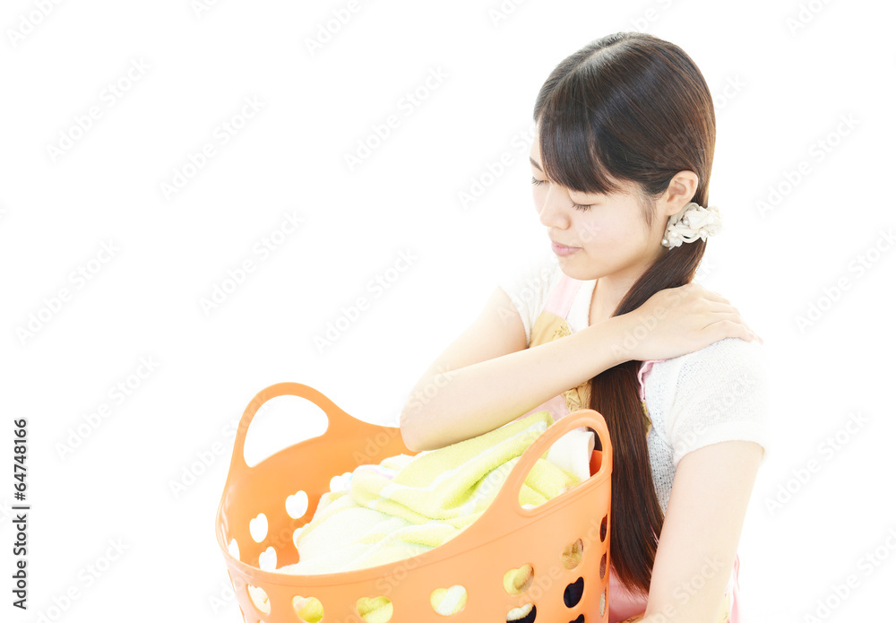疲れた表情の主婦 疲れた表情の主婦