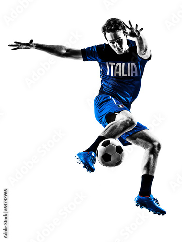 italian soccer players man silhouettes