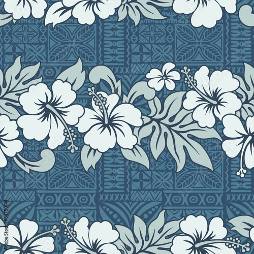 Traditional Hawaiian wallpaper - vector seamless pattern photo