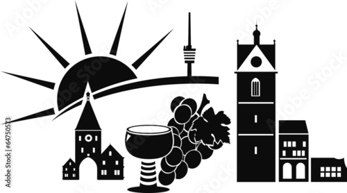 KAISERSTUHL_Deutschland_skyline_silhouette