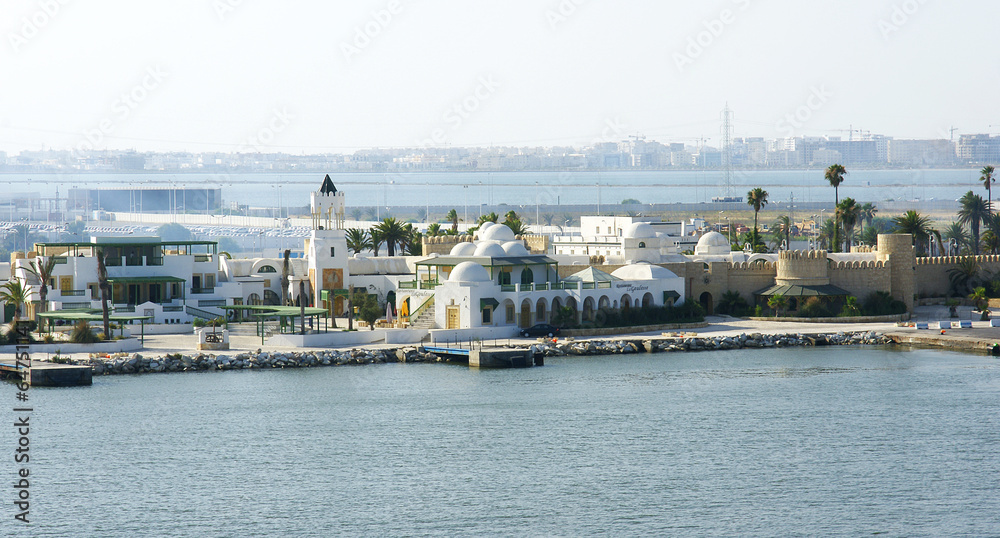 Paisaje de la costa de Túnez