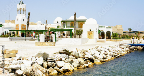 Zona de recreo en el puerto de La Goulette, Túnez photo