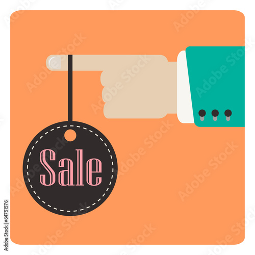 hand holding sale label