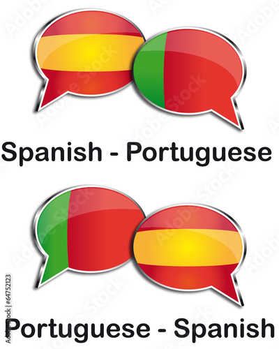 Spanish - Portuguese translator clouds