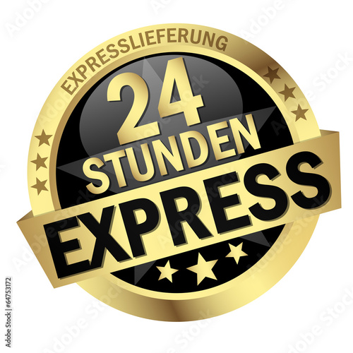 Button mit Banner " 24 STUNDEN EXPRESS "