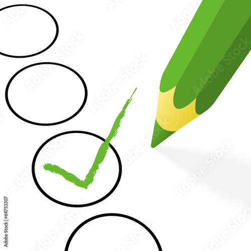 Choice: green pencil with hook