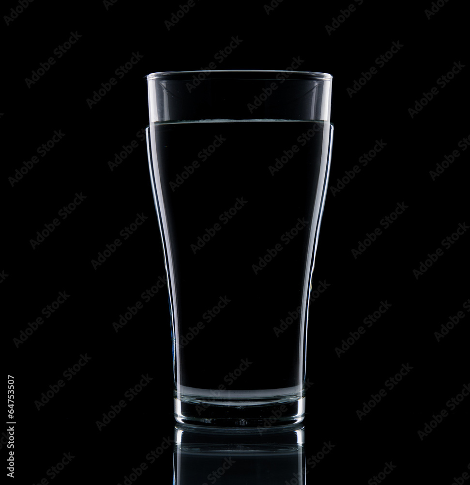 Glass water clear isolate Glass water clear isolate