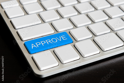 " approve " Button on Computer Keyboard