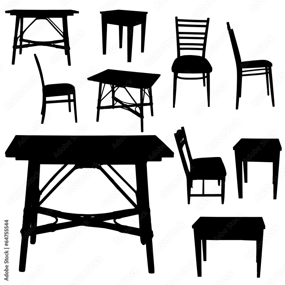 Vector silhouette of furniture. Vector silhouette of furniture.