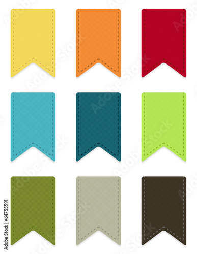 9 colorful ribbons collection