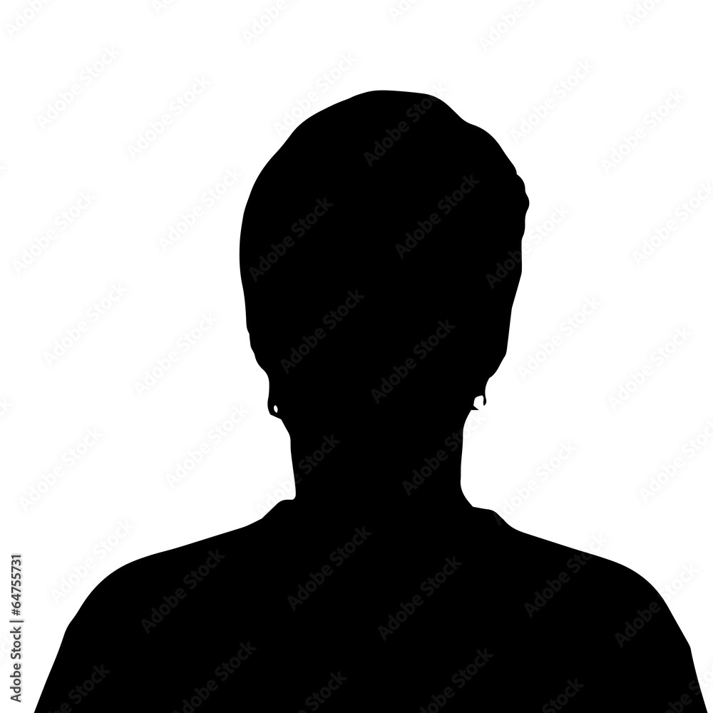 Vector silhouette of a woman.