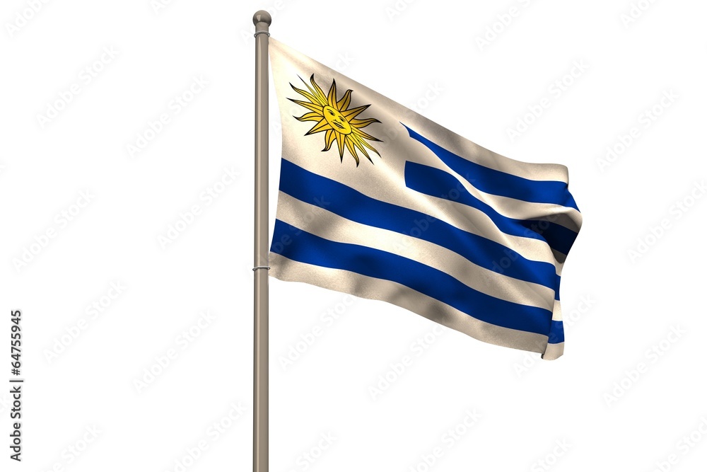 Fototapeta premium Digitally generated uruguay national flag
