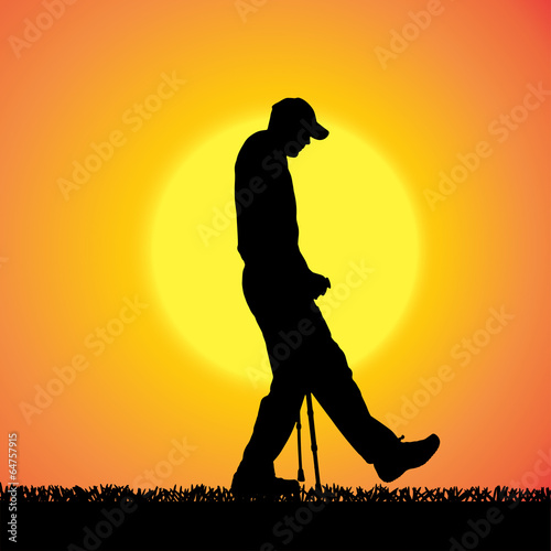 Vector silhouette of a man. © majivecka