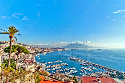 Fototapeta view of Naples from Posillipo hill