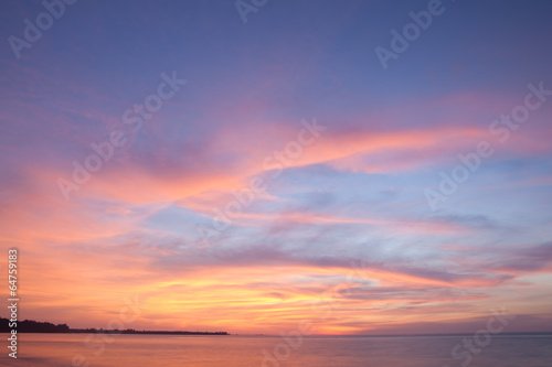 sunset on the beach © Eakkapon Sriharun