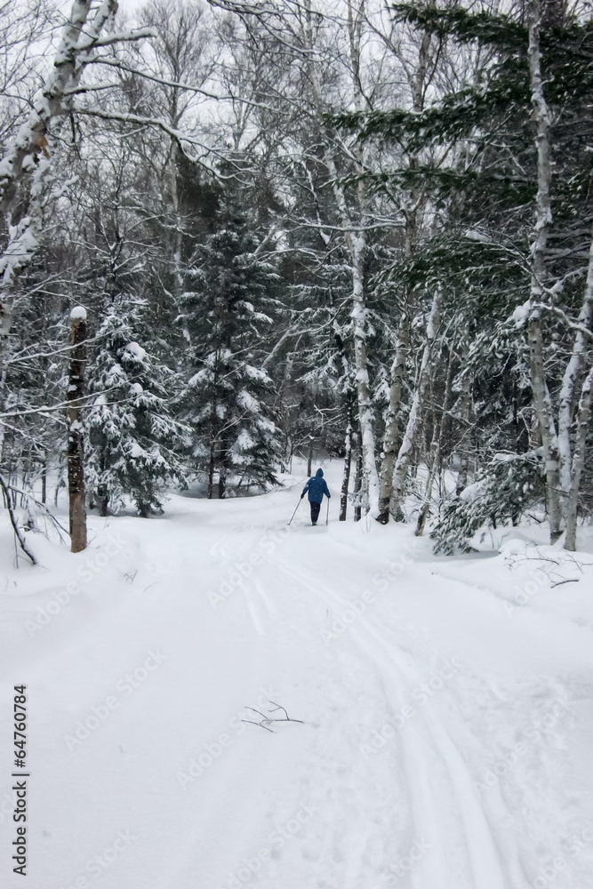 Tourist skiing, Orangeville, Dufferin County, Ontario, Canada